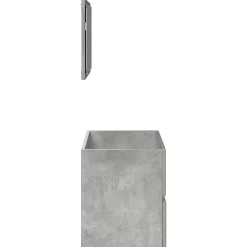 Meuble Wc|Vidaxl Armoire de bain avec miroir gris béton bois d'ingénierie