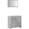 Vidaxl Armoire de bain avec miroir gris béton bois d'ingénierie