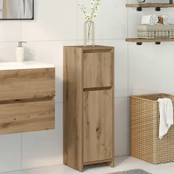 Vidaxl Armoire de bain chêne artisanal 30x30x95 cm bois d'ingénierie