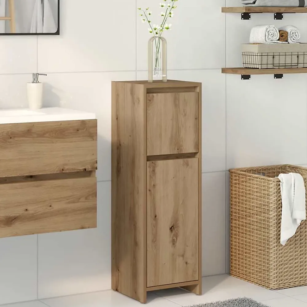 Vidaxl Armoire de bain chêne artisanal 30x30x95 cm bois d'ingénierie