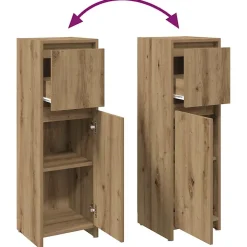 Vidaxl Armoire de bain chêne artisanal 30x30x95 cm bois d'ingénierie