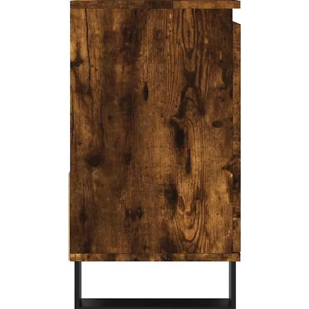 Vidaxl Armoire de bain chêne fumé 65x33x60 cm bois d'ingénierie