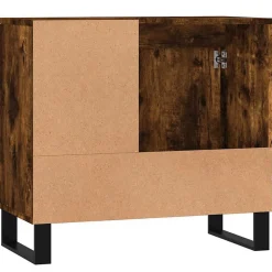 Vidaxl Armoire de bain chêne fumé 65x33x60 cm bois d'ingénierie