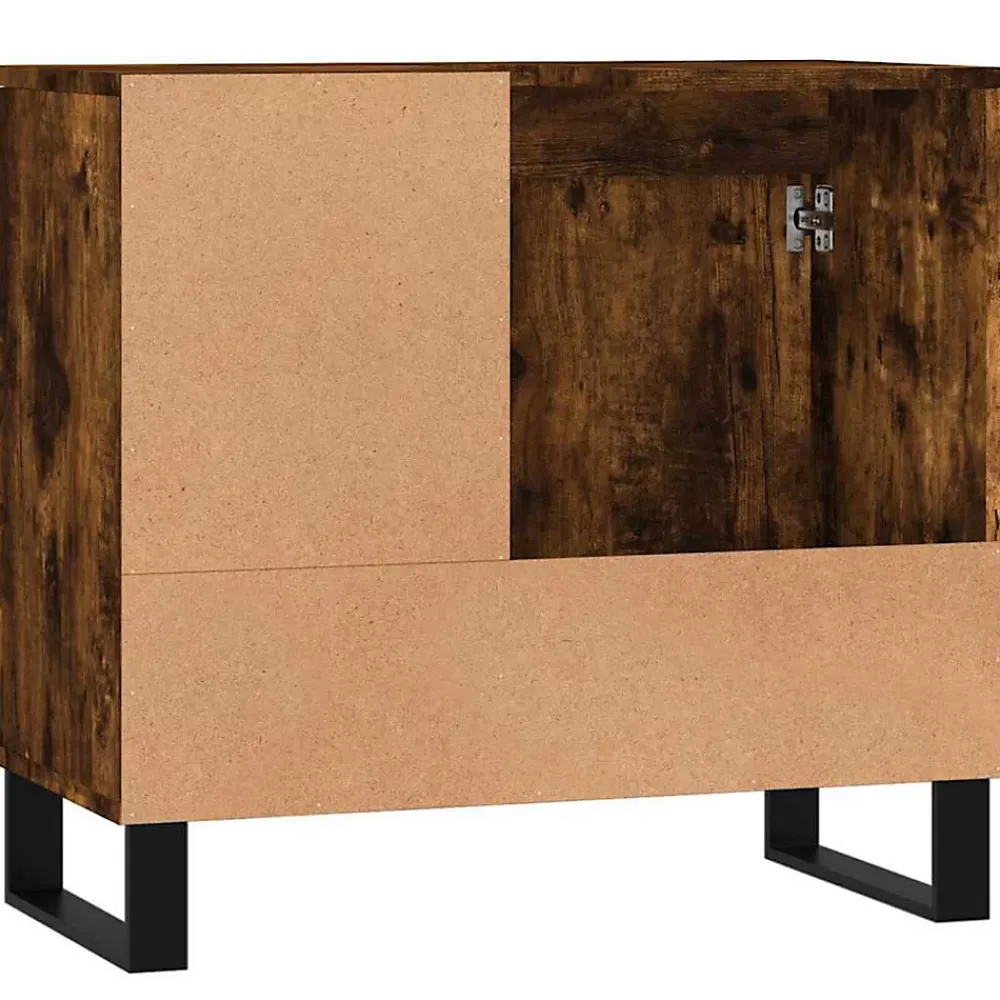 Vidaxl Armoire de bain chêne fumé 65x33x60 cm bois d'ingénierie