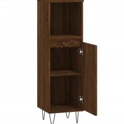 Vidaxl Armoire de bain chêne marron 30x30x100 cm bois d'ingénierie