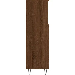 Vidaxl Armoire de bain chêne marron 30x30x100 cm bois d'ingénierie