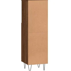 Vidaxl Armoire de bain chêne marron 30x30x100 cm bois d'ingénierie