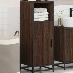 Vidaxl Armoire de bain chêne marron 35x37,5x100 cm bois d'ingénierie