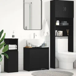 Meuble Wc|Vidaxl Armoire de bain chêne noir 60x33x60 cm bois d'ingénierie