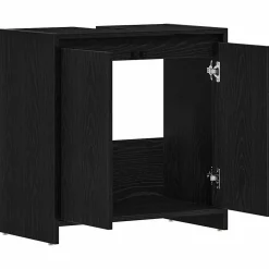 Meuble Wc|Vidaxl Armoire de bain chêne noir 60x33x60 cm bois d'ingénierie
