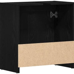 Meuble Wc|Vidaxl Armoire de bain chêne noir 60x33x60 cm bois d'ingénierie