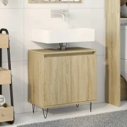 Vidaxl Armoire de bain chêne sonoma 58x33x60 cm bois d'ingénierie