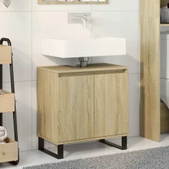 Meuble Wc|Vidaxl Armoire de bain chêne sonoma 58x33x60 cm bois d'ingénierie