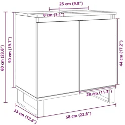 Meuble Wc|Vidaxl Armoire de bain chêne sonoma 58x33x60 cm bois d'ingénierie