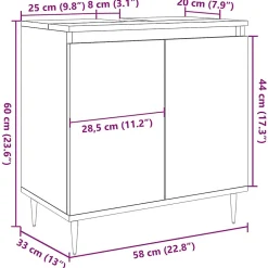 Meuble Wc|Vidaxl Armoire de bain gris béton 58x33x60 cm bois d'ingénierie