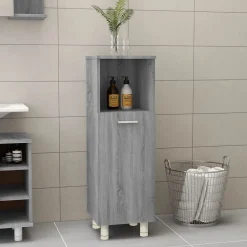Vidaxl Armoire de bain Sonoma gris 30x30x95 cm Bois d'ingénierie