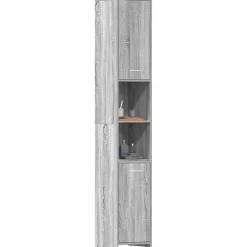 Vidaxl Armoire de bain Sonoma gris 30x30x183,5 cm Bois d'ingénierie
