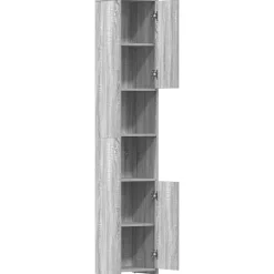 Vidaxl Armoire de bain Sonoma gris 30x30x183,5 cm Bois d'ingénierie
