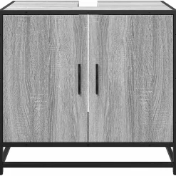 Vidaxl Armoire de lavabo de salle de bain sonoma gris 65x33x60 cm
