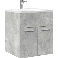 Meuble Wc|Vidaxl Armoire de lavabo de salle de bain gris béton 41x38,5x46 cm