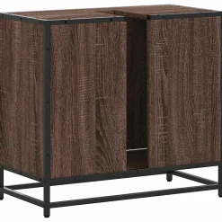 Meuble Wc|Vidaxl Armoire de lavabo de salle de bain chêne marron 65x33x60 cm