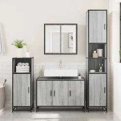 Meuble Wc|Vidaxl Armoire de lavabo de salle de bain sonoma gris 90x33x60 cm