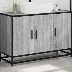 Meuble Wc|Vidaxl Armoire de lavabo de salle de bain sonoma gris 90x33x60 cm