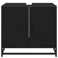 Meuble Wc|Vidaxl Armoire de lavabo de salle de bain noir 65x33x60 cm