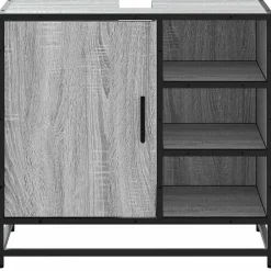 Vidaxl Armoire de lavabo de salle de bain sonoma gris 65x33x60 cm