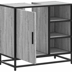 Vidaxl Armoire de lavabo de salle de bain sonoma gris 65x33x60 cm