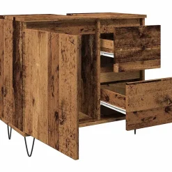 Vidaxl Armoire de lavabo de salle de bain vieux bois 65x33x60 cm