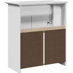 Meuble Wc|Vidaxl Armoire de lavabo de salle de bain BODO blanc 70x35x80 cm