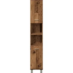 Meuble Wc|Vidaxl Armoire de salle de bain vieux bois 30x30x179cm bois ingénierie