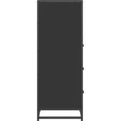 Meuble Wc|Vidaxl Armoire de salle de bain noir 35x37,5x100 cm bois d'ingénierie