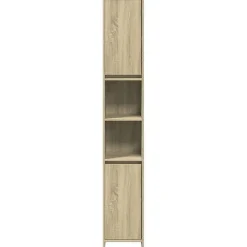 Meuble Wc|Vidaxl Armoire de salle de bain Chêne sonoma 30x30x183,5 cm Aggloméré