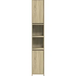 Meuble Wc|Vidaxl Armoire de salle de bain Chêne sonoma 30x30x183,5 cm Aggloméré