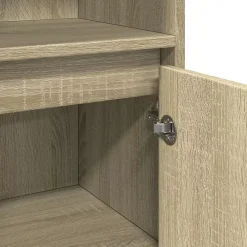 Meuble Wc|Vidaxl Armoire de salle de bain Chêne sonoma 30x30x183,5 cm Aggloméré