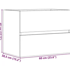 Meuble Wc|Vidaxl Armoire de salle de bain gris béton bois d'ingénierie