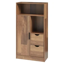 Armoire De Salle De Bains|Meuble De Salle De Bains Faible Profondeur|[En.Casa] Armoire de salle de bain Namsskogan 100 x 50 x 25 cm effet noyer noir en.casa