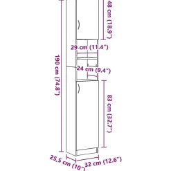 Meuble Wc|Vidaxl Armoire de salle de bain vieux bois bois d'ingénierie