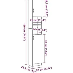 Meuble Wc|Vidaxl Armoire de salle de bain vieux bois bois d'ingénierie