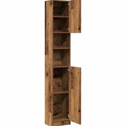 Meuble Wc|Vidaxl Armoire de salle de bain vieux bois bois d'ingénierie