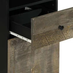 Meuble Wc|Vidaxl Armoire de salle de bain 38x33x160 cm bois massif de manguier