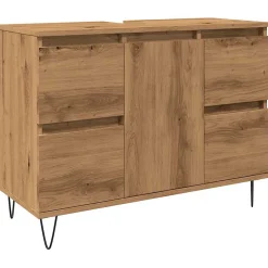 Vidaxl Armoire de salle de bain chêne artisanal bois d'ingénierie