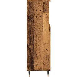 Vidaxl Armoire de salle de bain vieux bois 30x30x100cm bois ingénierie