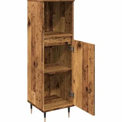 Vidaxl Armoire de salle de bain vieux bois 30x30x100cm bois ingénierie
