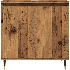 Meuble Wc|Vidaxl Armoire de salle de bain vieux bois 58x33x60 cm bois ingénierie