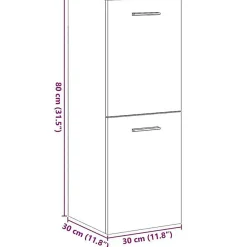 Vidaxl Armoire de salle de bain suspendue vieux bois bois d'ingénierie