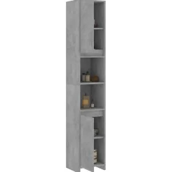 Meuble Wc|Vidaxl Armoire de salle de bain Gris béton Bois d'ingénierie