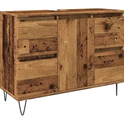 Vidaxl Armoire de salle de bain vieux bois 80x33x60 cm bois ingénierie